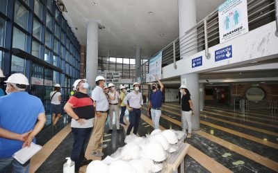 EL ALCALDE VISITA LAS OBRAS DE REPARACIÓN INTEGRAL DEL PALACIO DE LOS DEPORTES