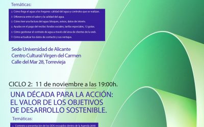 LA SEDE UNIVERSITARIA DE TORREVIEJA E  HIDRAQUA ORGANIZAN DOS CONFERENCIAS CENTRADAS EN LA TEMÁTICA DEL AGUA Y LOS OBJETIVOS DE DESARROLLO SOSTENIBLE