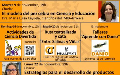 LA XIII SEMANA DE LA CIENCIA PRESENTA UN COMPLETO PROGRAMA CON CHARLAS DIVULGATIVAS, ACTIVIDADES DE CIENCIA DIVERTIDA, TALLERES Y LA RUTA TEATRALIZADA “ENTRE SALINAS Y VIÑAS”