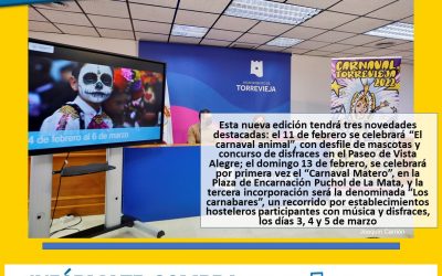 EL CARNAVAL DE TORREVIEJA SE CELEBRARÁ DEL 4 DE FEBRERO AL 6 DE MARZO