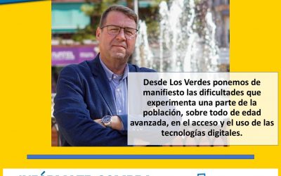 LOS VERDES PRESENTAN UNA MOCIÓN PARA QUE SE IMPARTAN CURSOS DE USO DE INTERNET, SMARTPHONES Y ORDENADORES A MAYORES DE 65 AÑOS