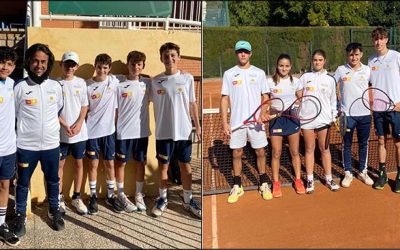 El equipo infantil masculino del club de tenis Torrevieja en la final de la primera división del campeonato de la Comunidad Valenciana