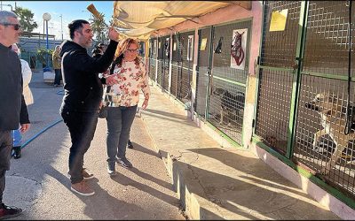 Los animales del albergue recibieron por primera vez la bendición por San Antón