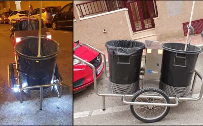 Carros de barrido eléctricos para los empleados de limpieza viaria