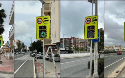 Iconos con “sonrisa” y “enfadado”, advierten a los conductores de los límites de velocidad en Torrevieja
