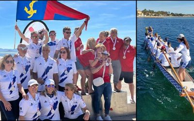 Plata en mixto veterano y bronce en Open veterano en el Campeonato de España larga distancia de Dragon Boat en Los Alcázares
