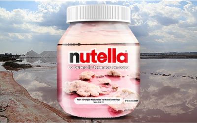 “Nutella” elige la laguna rosa de Torrevieja, como imagen de sus icónicos tarros