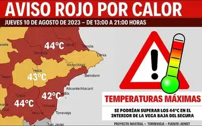 Alerta Roja por Calor: AEMET Advierte Riesgo Extremo en la Zona.
