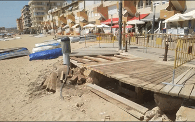 Retraso en la obra de la senda peatonal de La Mata: Sueña Torrevieja señala falta de dirección.