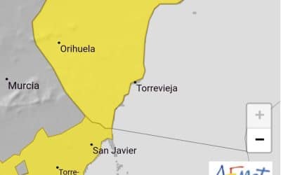 Aviso amarillo por lluvias intensas y tormentas en Torrevieja este martes 31 de diciembre