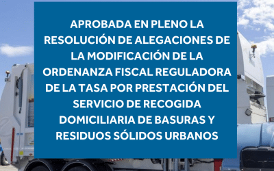 Aprobada la modificación de la ordenanza fiscal de la tasa por recogida de basuras y residuos en Torrevieja